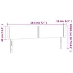 vidaXL Tête de lit avec oreilles Cappuccino 183x16x78/88 cm Similicuir