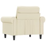vidaXL Fauteuil Crème 60 cm Similicuir