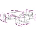 vidaXL Ensemble de canapés d'extérieur 8 Pièces Blanc et Beige