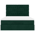 vidaXL Cadre de lit ottoman avec matelas vert foncé 140x200 cm velours