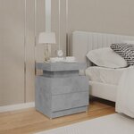 vidaXL Table de chevet Gris béton 45x35x52 cm Aggloméré