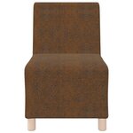 vidaXL Unité de Sofa Modulaire Sans Accoudoirs 3 Pièces Marron