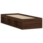 vidaXL Cadre de lit chêne marron 75x190 cm petit simple