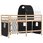 vidaXL Lit mezzanine enfants avec tunnel sans matelas 80x200 cm