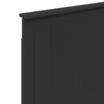 vidaXL Tête de lit avec tête de lit Chêne noir 75 cm Bois d'ingénierie