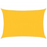 vidaXL Voile d'ombrage 160 g/m² Jaune 3x4 m PEHD