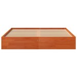 vidaXL Cadre de lit cire marron 120x200 cm bois de pin massif