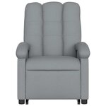 vidaXL Fauteuil inclinable électrique gris clair tissu