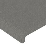 vidaXL Tête de lit avec oreilles Gris foncé 203x16x118/128 cm Tissu