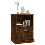vidaXL Table de chevet chêne fumé 43x36x60 cm
