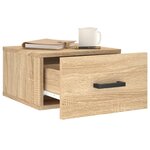 vidaXL Table de chevet murale chêne sonoma 35x35x20 cm