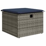 vidaXL Salon de jardin avec coussins 7 Pièces noir résine tressée acacia