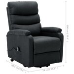 vidaXL Fauteuil Gris foncé Tissu