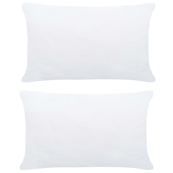 vidaXL Garnitures de coussin 2 Pièces 60x40 cm Blanc