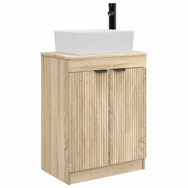 vidaXL Meuble de salle de bain avec évier Chêne Sonoma 54 x 35 x 83 cm
