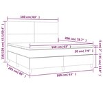 vidaXL Sommier à lattes de lit avec matelas LED Vert foncé 160x200 cm