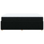 vidaXL Sommier à lattes de lit avec matelas Noir 140x200 cm Tissu