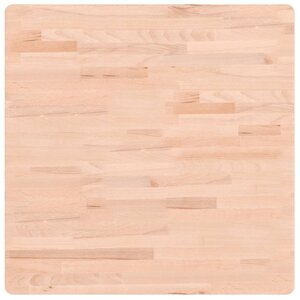 vidaXL Dessus de table 70x70x2 5 cm carré bois massif de hêtre