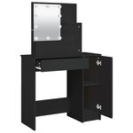 vidaXL Coiffeuse avec LED noir 86 5x35x136 cm