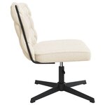 vidaXL Chaise pivotante de bureau crème bouclé comme de la laine tissu