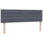 vidaXL Sommier à lattes de lit et matelas gris foncé 160x210cm velours