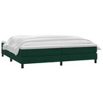 vidaXL Sommier à lattes de lit et matelas vert foncé 180x220cm velours