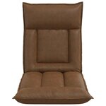 vidaXL Fauteuil de sol ajustable Marron Tissu