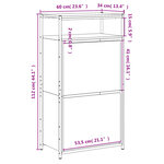 vidaXL Armoire à chaussures Sonoma gris 60x34x112 cm Bois d'ingénierie