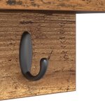 vidaXL Porte-manteau mural avec étagère Montage mural Bois ancien 40 x 10.5 x 18 cm