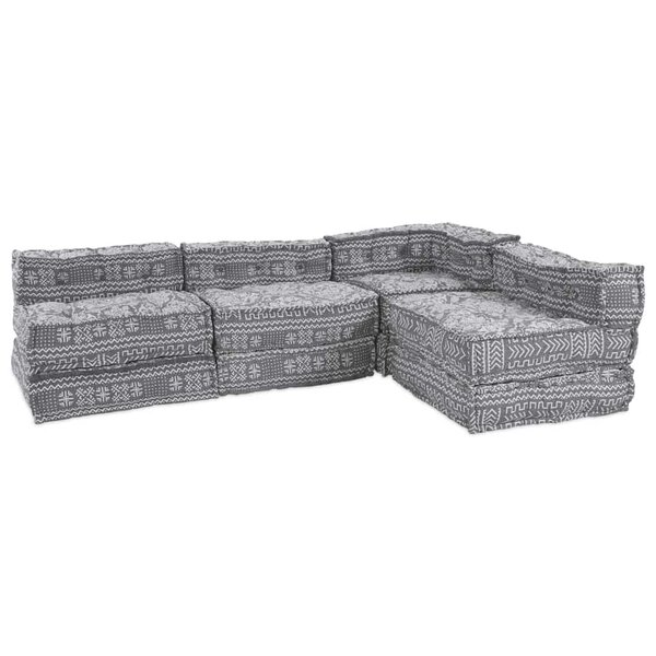 vidaXL Coussin 4 Pièces Gris clair 70 x 70 x 54 cm Polyester