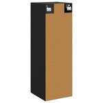 vidaXL Cabinet de Salle de Bain Mural Noir 33 x 34 5 x 60 cm