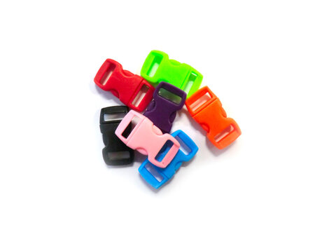 Fermoirs clips plastique (idéal Créacord) 3x1 5cm Assorti. x10