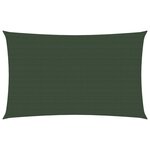 vidaXL Voile d'ombrage 160 g/m² Vert foncé 3x6 m PEHD