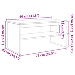 vidaXL Meuble TV Chêne sonoma 80 x 40 x 40 cm Aggloméré