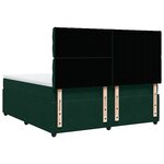 vidaXL Sommier à lattes de lit et matelas Vert foncé 180x200cm Velours