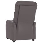 vidaXL Fauteuil inclinable Gris Similicuir