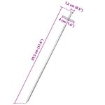 vidaXL Piquets de tente 24 Pièces 29 5 cm Ø6 mm acier galvanisé