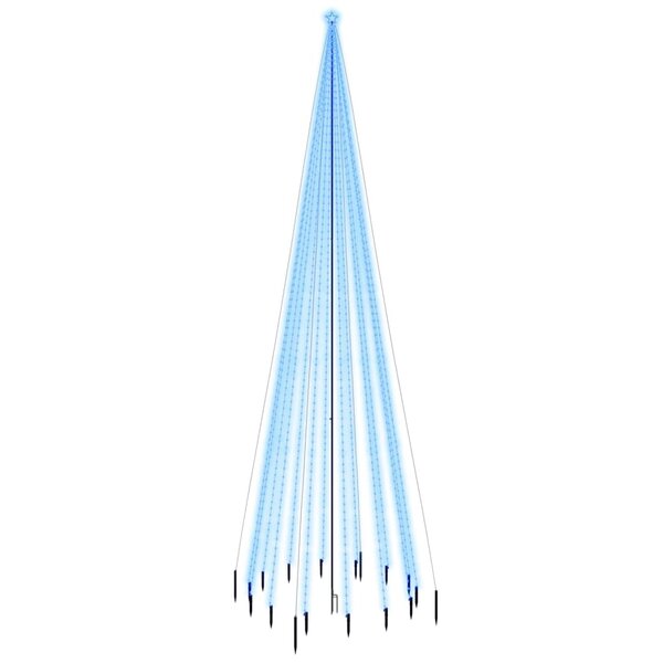 vidaXL Sapin de Noël avec piquet 1134 LED Bleues 800 cm
