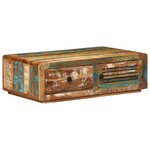 vidaXL Table basse 89x55x29 cm bois de récupération massif