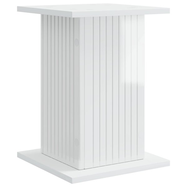 vidaXL Support de Plante Blanc brillant 30 5 x 30 x 43 cm