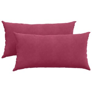 vidaXL Coussins de canapé 2 Pièces Bordeaux 80 x 40 cm