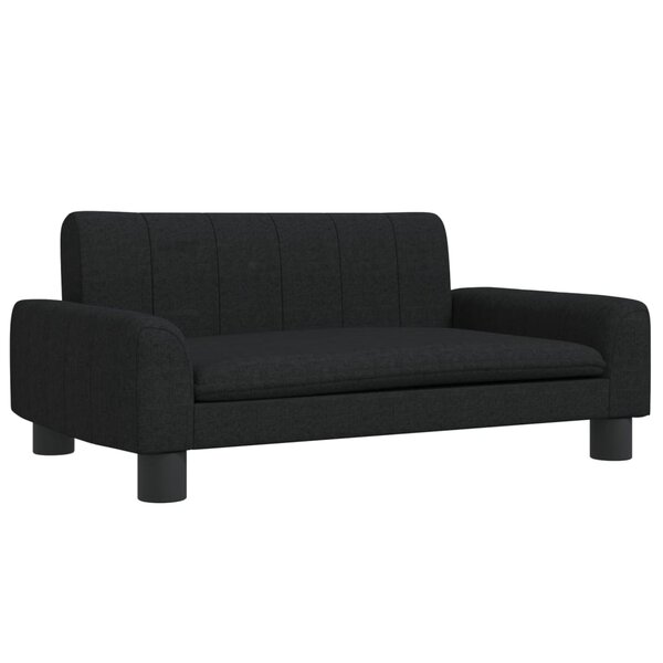 vidaXL Canapé pour enfants noir 70x45x30 cm tissu