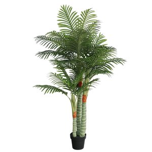 vidaXL Palmier artificiel avec 3 troncs vert 180 cm PP