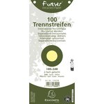 Paquet 100 Fiches Intercalaires Horizontales Unies Perforées Forever - 105x240mm - Jaune - X 12 - Exacompta