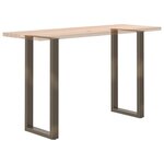 vidaXL Pieds de table de bar en forme de U  2 pièces  acier naturel  40 x (100-101) cm