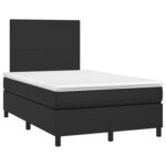 vidaXL Sommier à lattes de lit avec matelas et LED Noir 120x200 cm