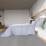 vidaXL Ensemble de housse de couette Gris 135x200 cm Microfibre légère