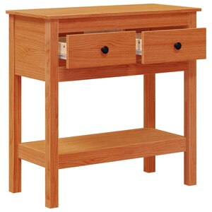 vidaXL Table console Cire marron 75 x 35 x 75 cm Pin massif