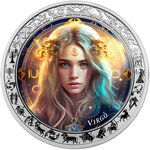Monnaie VIRGO Space Zodiac 1 Oz Argent 5 Cedis Ghana 2025