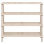 vidaXL Range-chaussures à 4 étagères 2 Pièces Bois de sapin solide